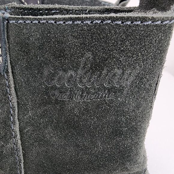 Coolway Grey Suede Fringe Ankle Boot Booties Boho Comfort Shoes Size 8 - Picture 13 of 14